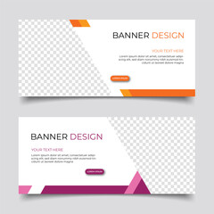 Modern business banner abstract design. Clean simple creative background vector template design