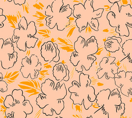 seamless pattern with leaves