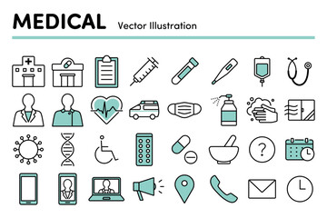 医療アイコンと医療系webサイトに使えるアイコンセット