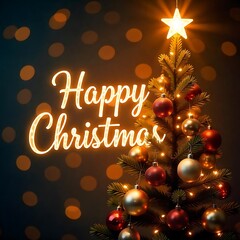 Joyous Christmas and New Year Celebration Background