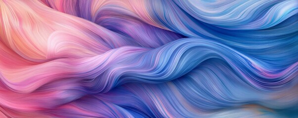 Obraz premium Blue, Pink and Purple Colored Streaks form Wavy Lines Background. .