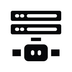 server icon. vector glyph icon for your website, mobile, presentation, and logo design.
