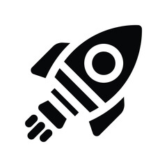 rocket icon. vector glyph icon for your website, mobile, presentation, and logo design.