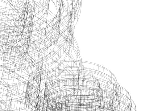 Abstract architectural background 3d illustration