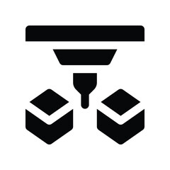 printing icon. vector glyph icon for your website, mobile, presentation, and logo design.