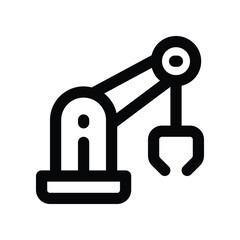 robotic arm icon. vector line icon for your website, mobile, presentation, and logo design.