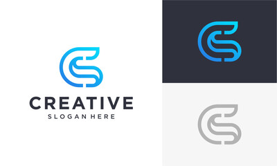 initials cs vector logo