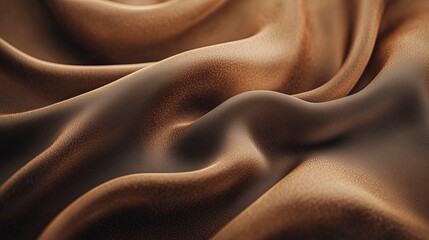 A brown fabric with a shiny surface. The fabric is folded and has a shiny texture