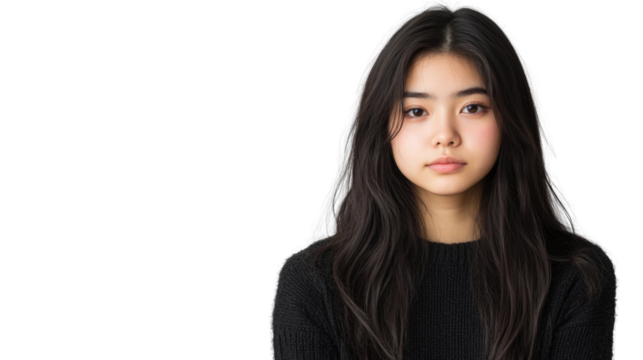 Sad Asian Woman Feeling Lonely