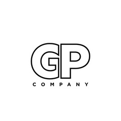 Letter G and P, GP logo design template. Minimal monogram initial based logotype.