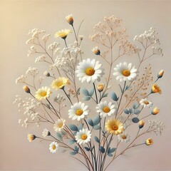 background with daisies