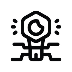 virus icon. vector line icon for your website, mobile, presentation, and logo design.