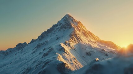 Majestic Mountain Peak at Sunrise