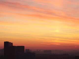 Fototapeta premium sunset in the city