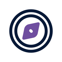 compass icon. vector dual tone icon for your website, mobile, presentation, and logo design.