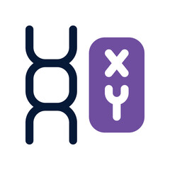 chromosome icon. vector dual tone icon for your website, mobile, presentation, and logo design.