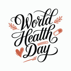 World Health Day Typography Banner Design