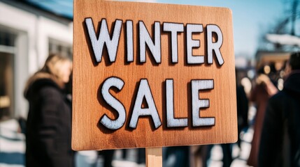 Obraz premium Winter Sale website header graphic with bold text, designed for a discount promotion