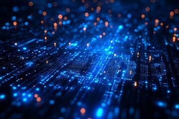 Blue Futuristic Data Flow Background