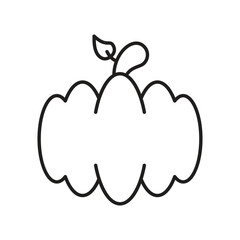 Pumpkin  line icon with white background vector stock illustration