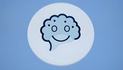 Select positive emotion icon, mental health assessment max positive. Thinking boost energy or fresh wellness wellness,world mental health day lifestyle of life concept, close-up, with white tones