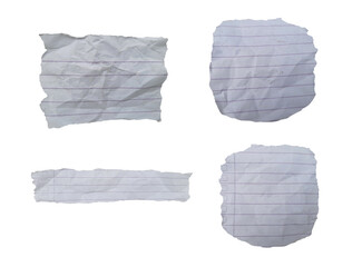 set of torn paper with transparent background