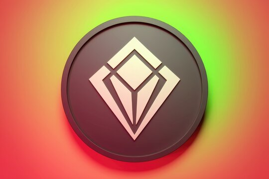 A stylized diamond emblem on a dark circular background  suggesting luxury  value  or exclusivity.