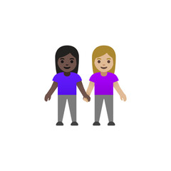 Two Women Holding Hands Emoji
