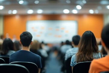 Blurred Classroom Presentation Audience