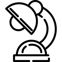 thick line desk lamp icon isolated vector illustration