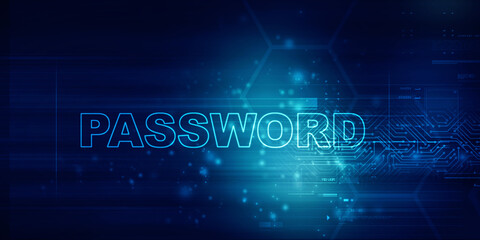 2d illustration abstract password digital  background