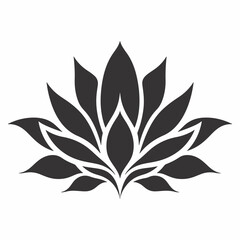 Agave cactus plant silhouette vector icon illustration