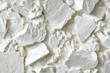 Crumbled feta cheese texture perfect for culinary applications and presentation in fresh dishes and salads