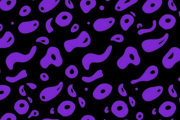 Purple Abstract Pattern: A seamless, dynamic pattern of vibrant purple abstract shapes on a black background, evoking a sense of energy, movement, and contemporary design.  