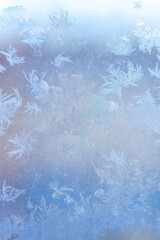 Ice Pattern on window in Winter time