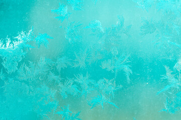 Ice Pattern on window in Winter time