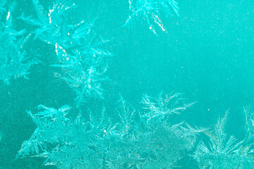 Ice Pattern on window in Winter time