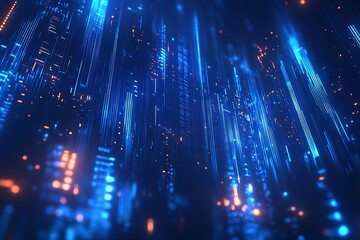 Blue Digital Network Energy Flow