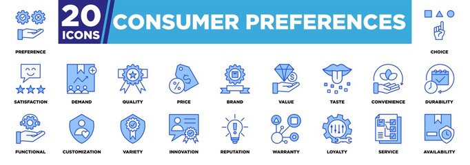 Consumer Preferences Icon Set