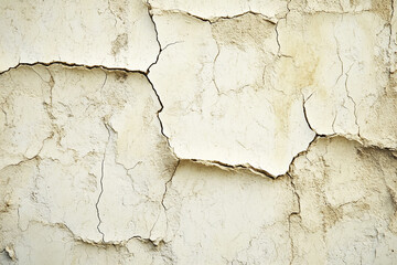 Fototapeta premium Cracked surface of an old wall revealing signs of age and wear
