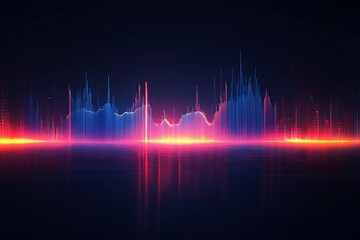 Modern Futuristic Data Technology Abstract Art