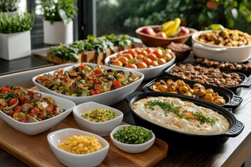 Fototapeta premium Colorful Array of Fresh and Delicious Dishes