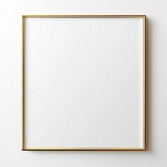 Fototapeta premium Simple White Square Frame with Thin Gold Border for Art Deco Style Vector Graphics