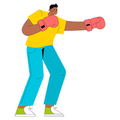 Fototapeta premium Young Businessman. Flat Vector Illustration