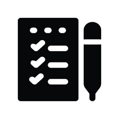 Shopping List icon. vector glyph icon for your website, mobile, presentation, and logo design.