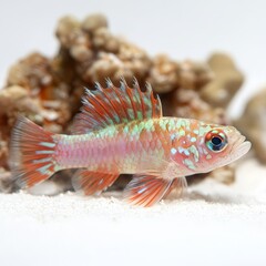 Colorful tropical fish swimming near coral, showcasing vibrant patterns and beauty