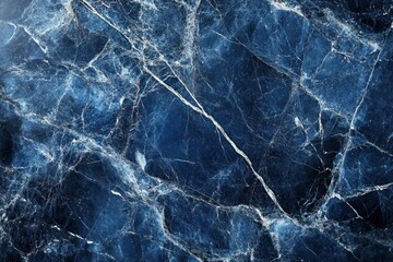 Obraz premium Dark Marble Texture with White Veins and Patterns