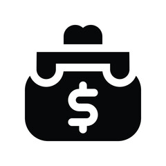 Purse icon. vector glyph icon for your website, mobile, presentation, and logo design.