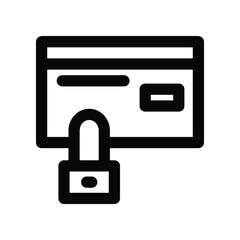Secure Payment icon. vector line icon for your website, mobile, presentation, and logo design.