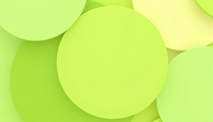 Abstract composition of overlapping green and yellow circles creating a vibrant and modern design